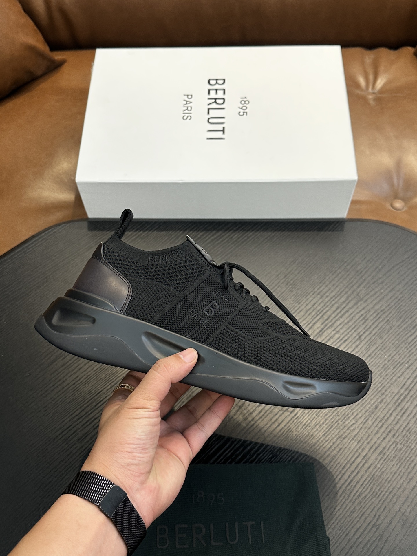 벨루티(Berluti) 섀도우(Shadow) 니트 스니커즈 신발