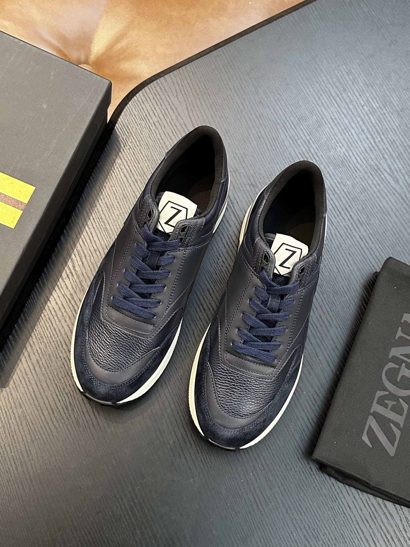 제냐(Zegna) 트리플 스티치 몬테(Monte) 럭셔리 스니커즈 신발