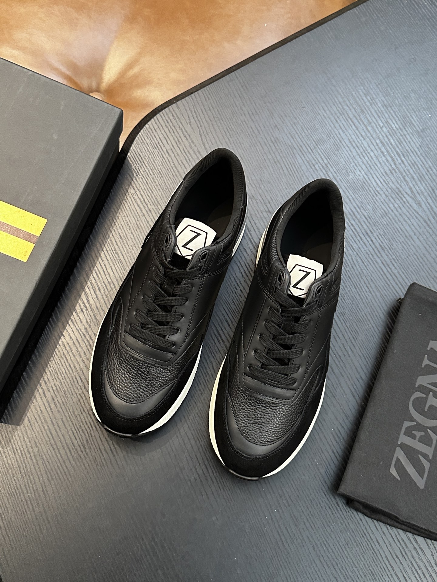 제냐(Zegna) 트리플 스티치 몬테(Monte) 럭셔리 스니커즈 신발