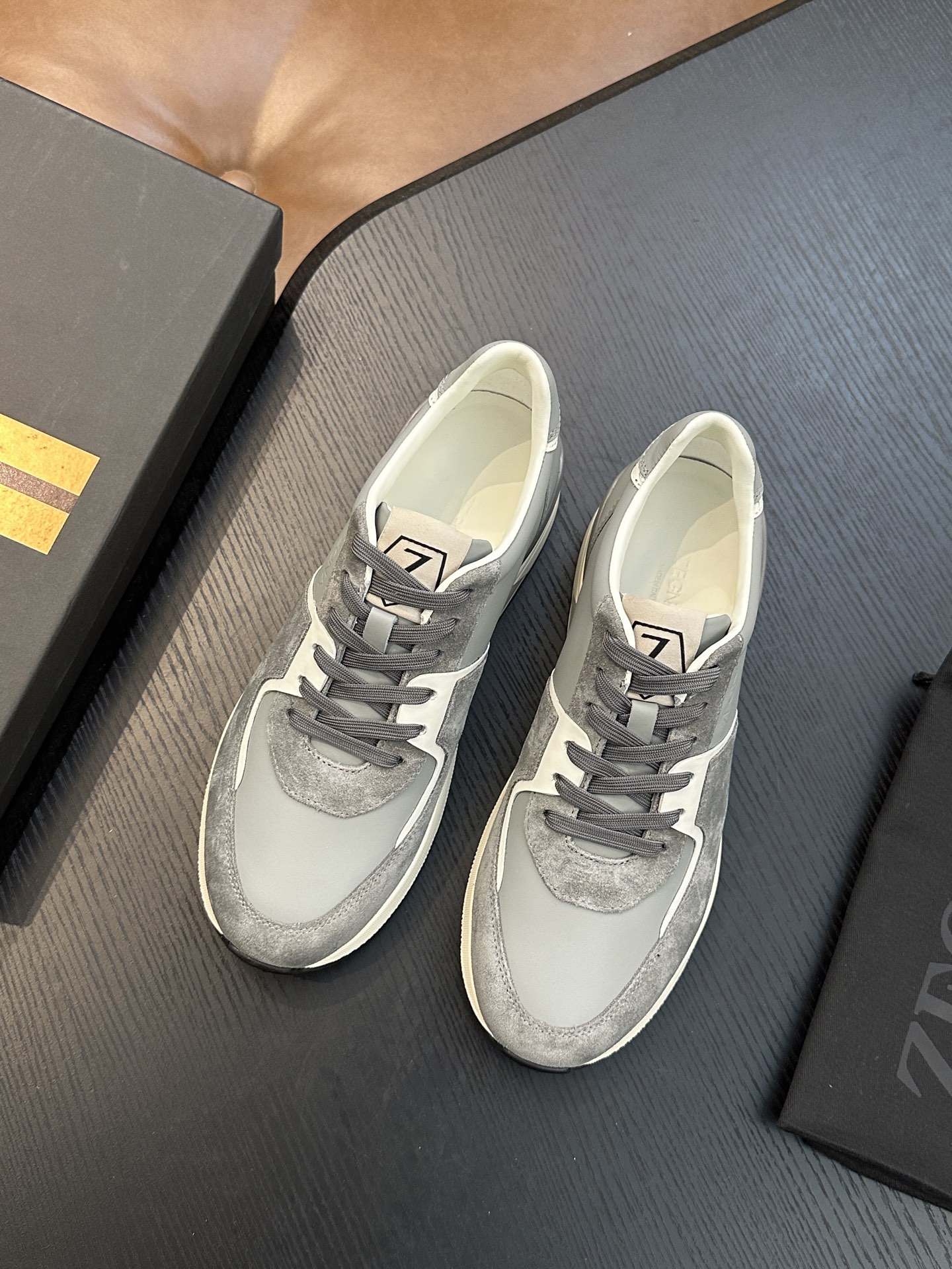 제냐(Zegna) 트리플 스티치 몬테(Monte) 럭셔리 스니커즈 신발