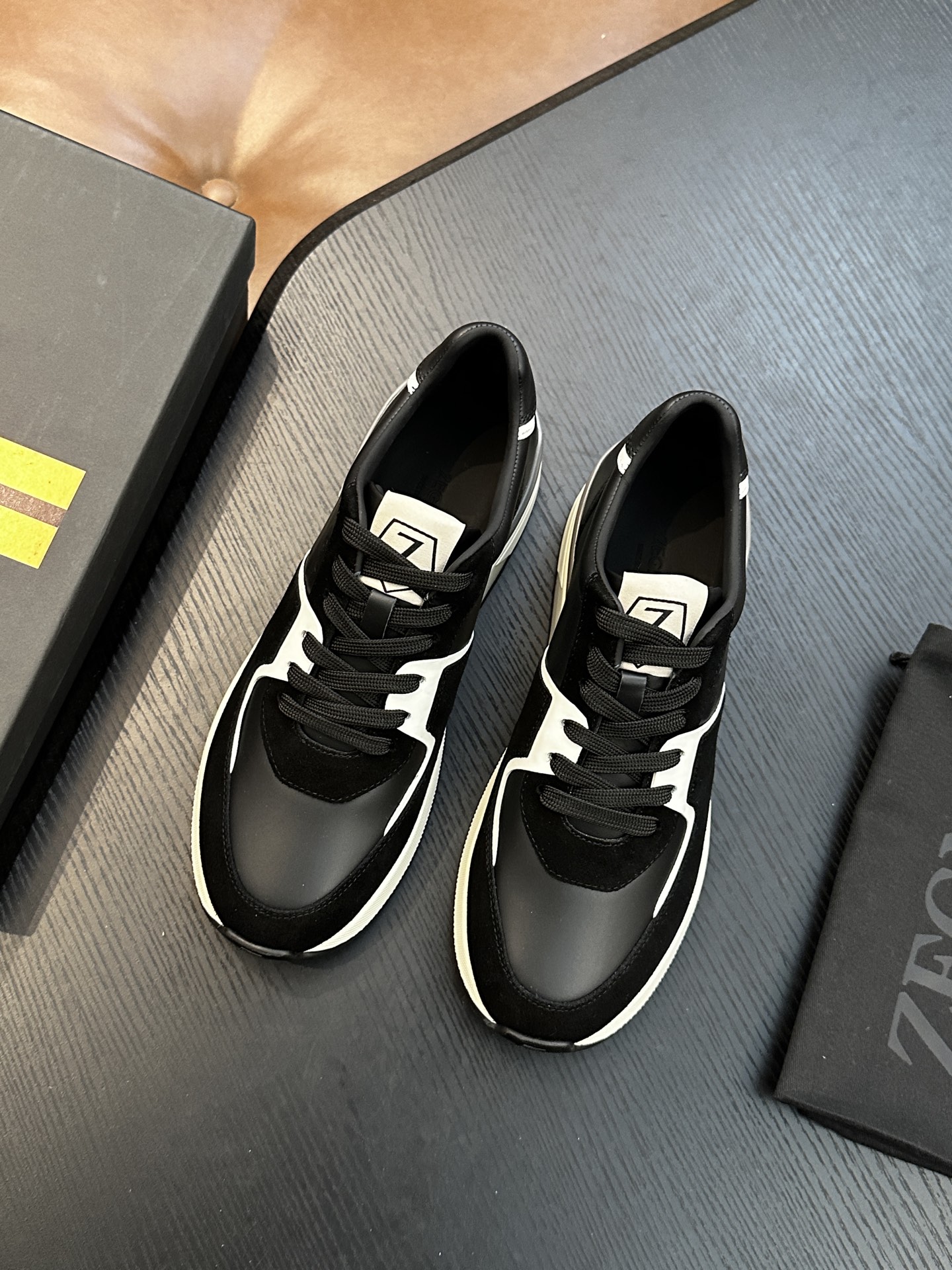 제냐(Zegna) 트리플 스티치 몬테(Monte) 럭셔리 스니커즈 신발