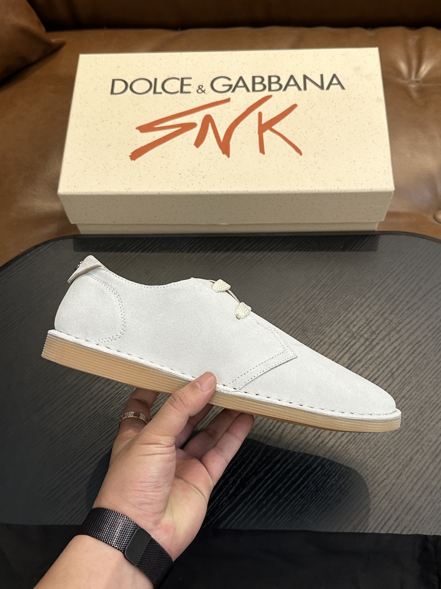 Dolce&Gabbana 돌체앤가바나(D&G) New Florio 스웨이드 로퍼 신발