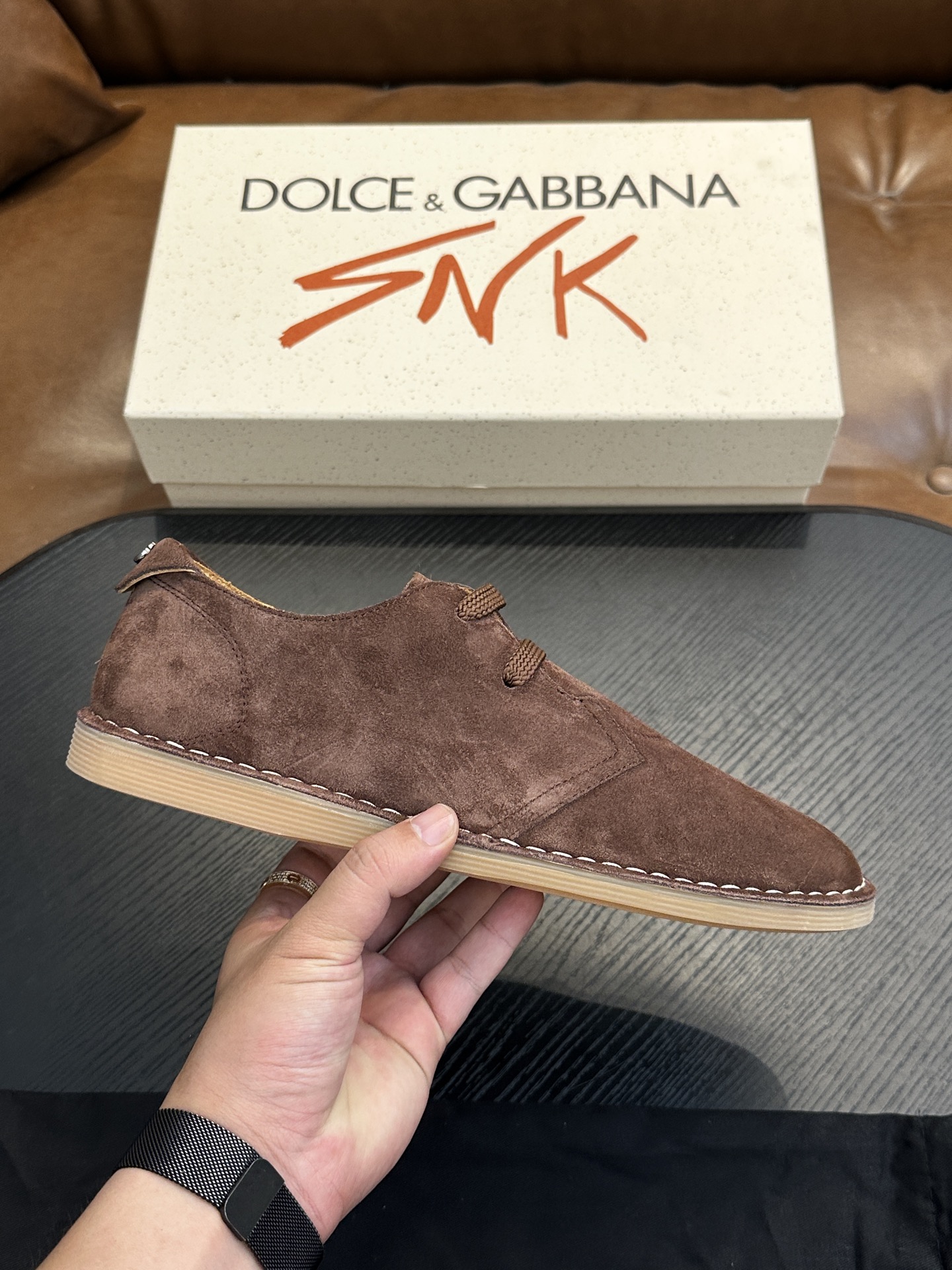 Dolce&Gabbana 돌체앤가바나(D&G) New Florio 스웨이드 로퍼 신발