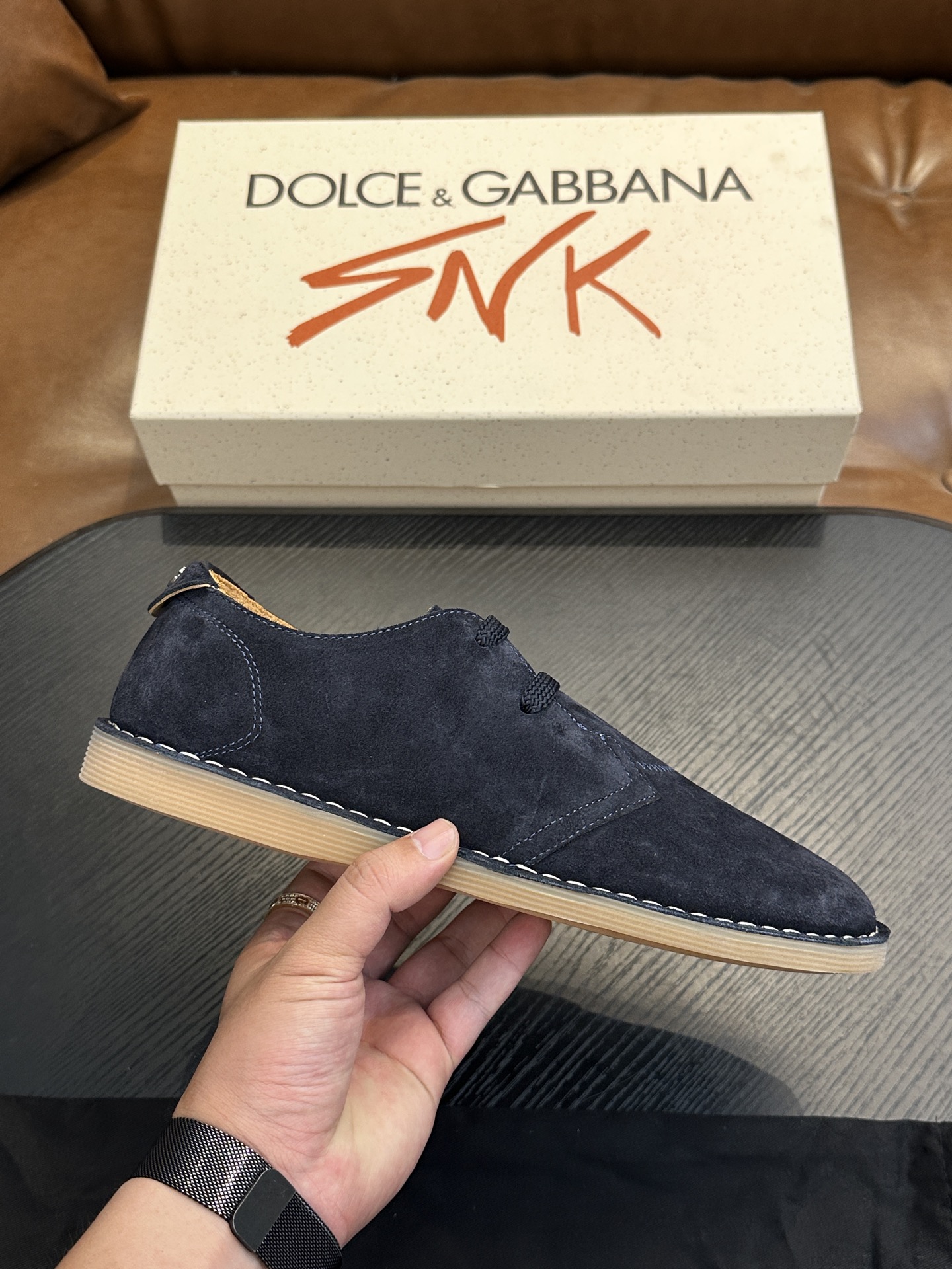 Dolce&Gabbana 돌체앤가바나(D&G) New Florio 스웨이드 로퍼 신발