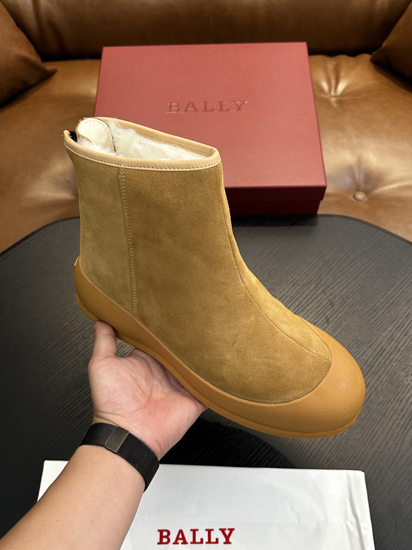 발리(Bally) Frei 남성 하이탑 양모 슈즈 부츠 신발