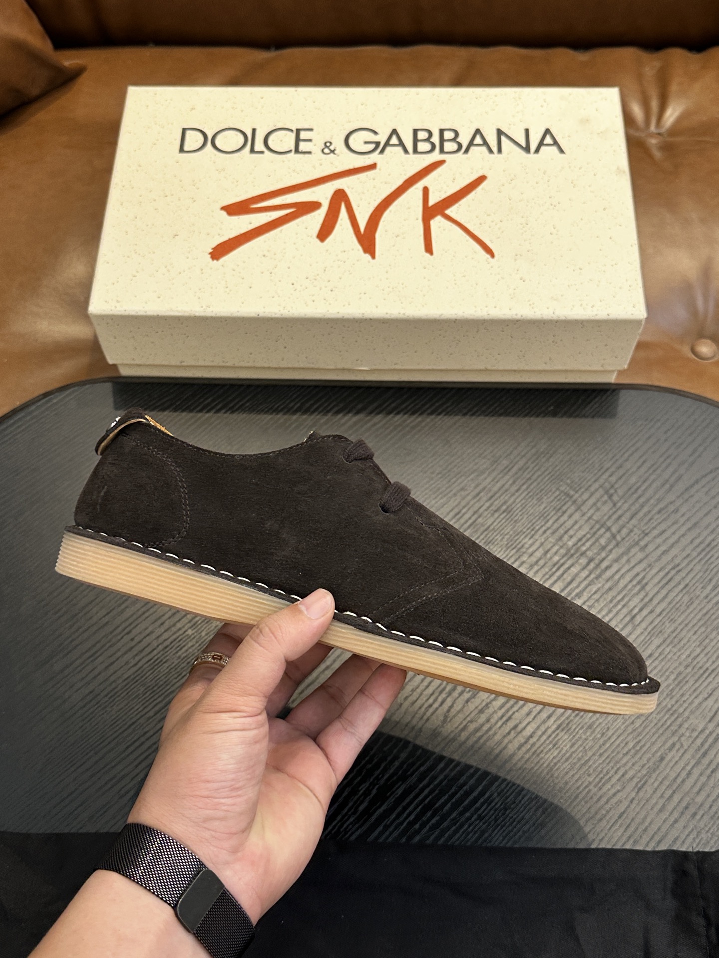 Dolce&Gabbana 돌체앤가바나(D&G) New Florio 스웨이드 로퍼 신발