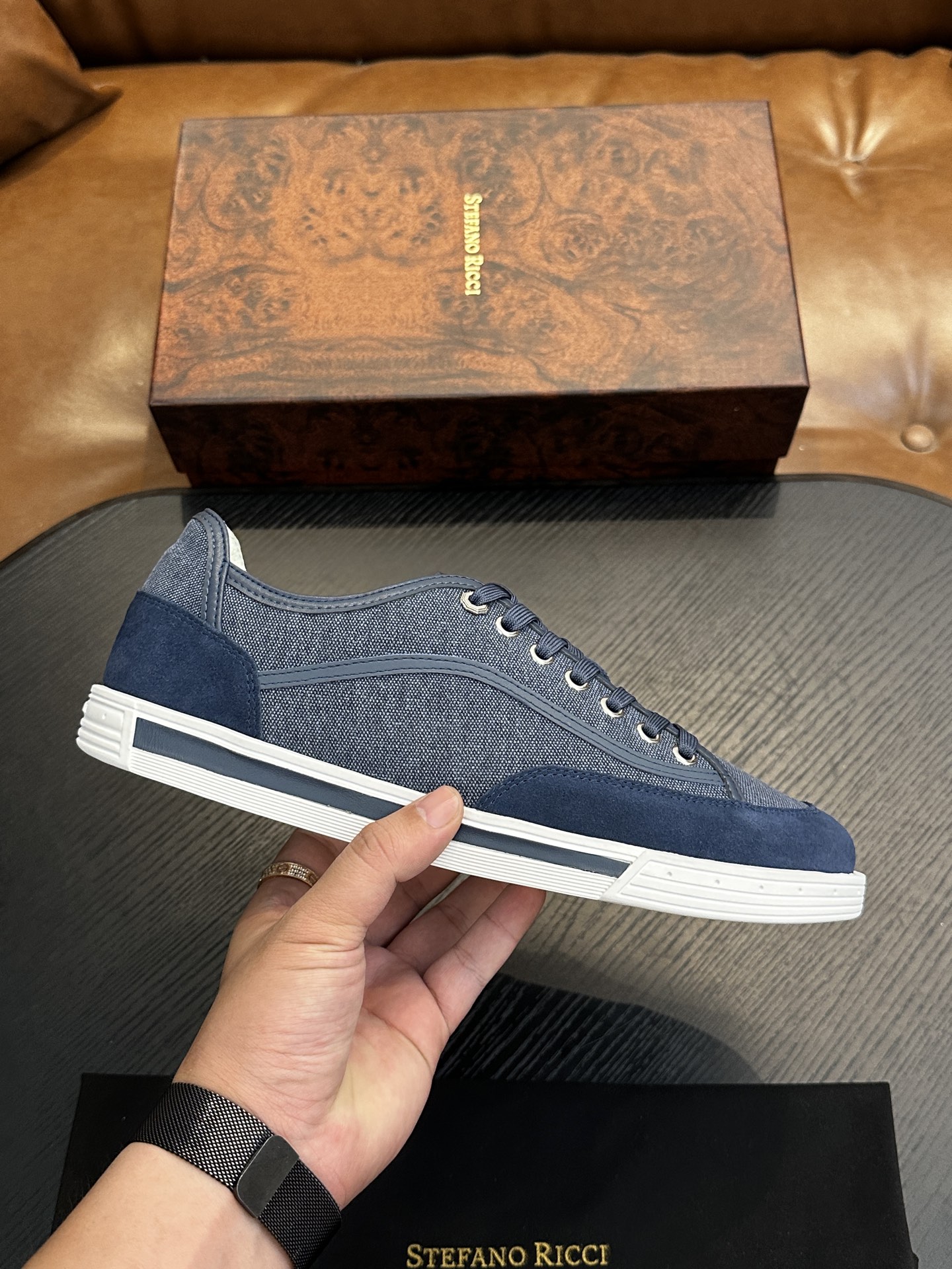 스테파노 리치(Stefano Ricci) 하이엔드 레트로 스니커즈 신발