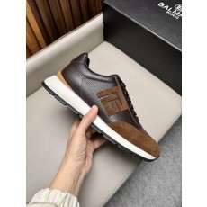 발망(Balmain) 믹스 레더 레저 스니커즈 신발