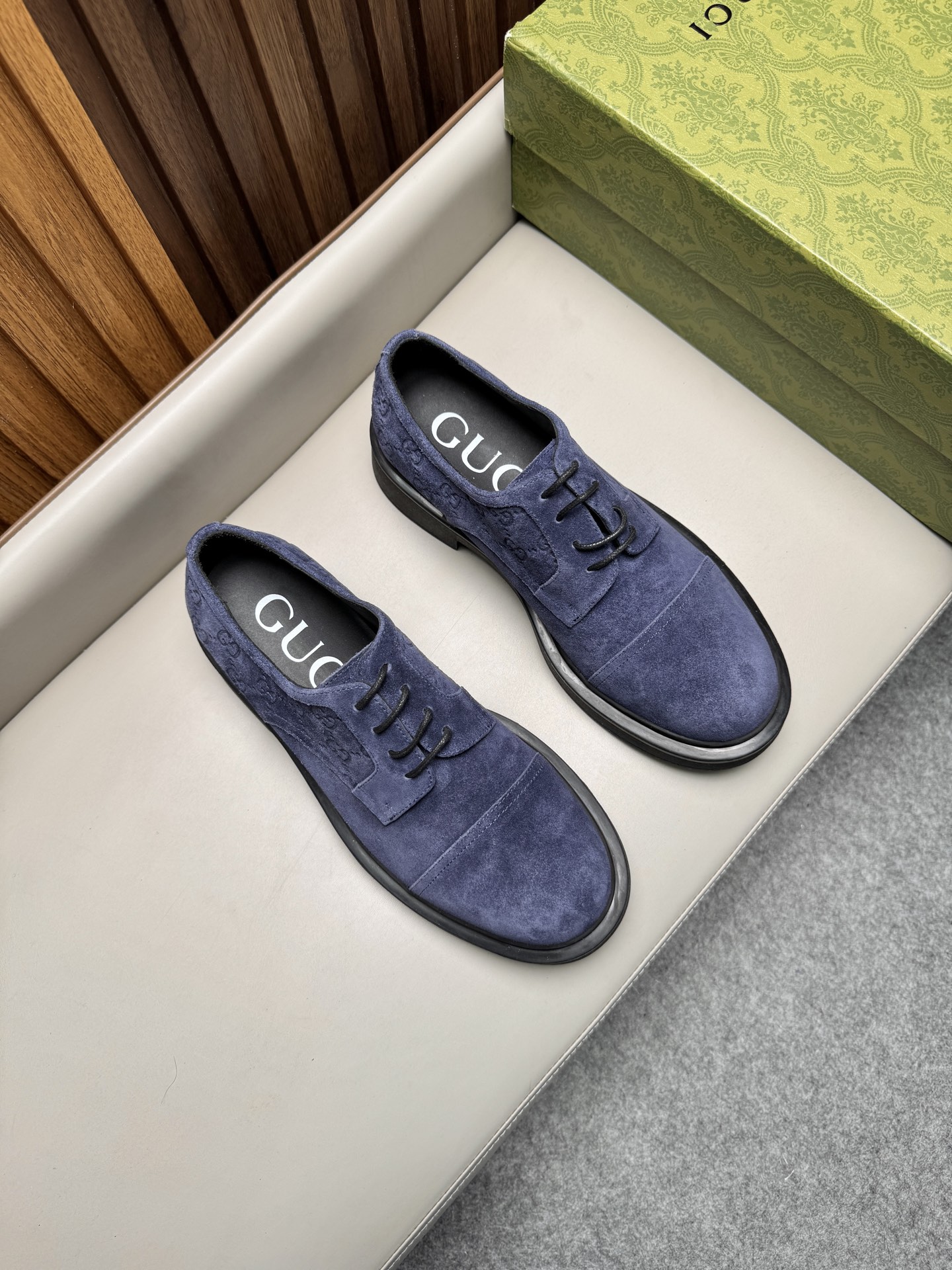 구찌(Gucci) 클래식 스웨이드 비즈니스 슈즈 구두 신발