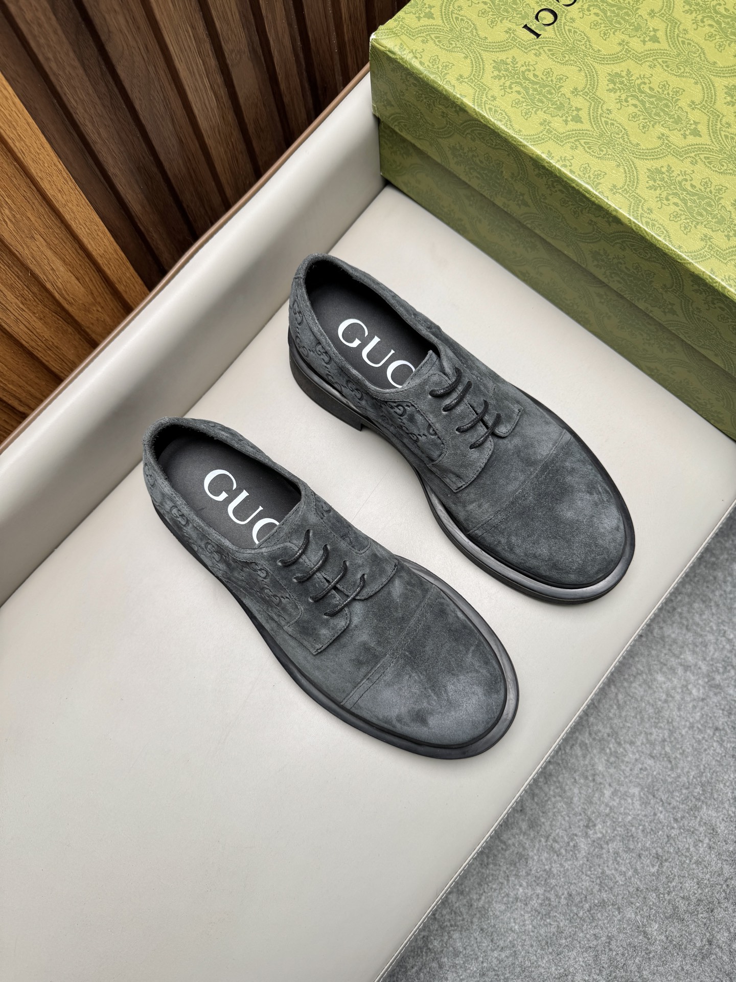 구찌(Gucci) 클래식 스웨이드 비즈니스 슈즈 구두 신발