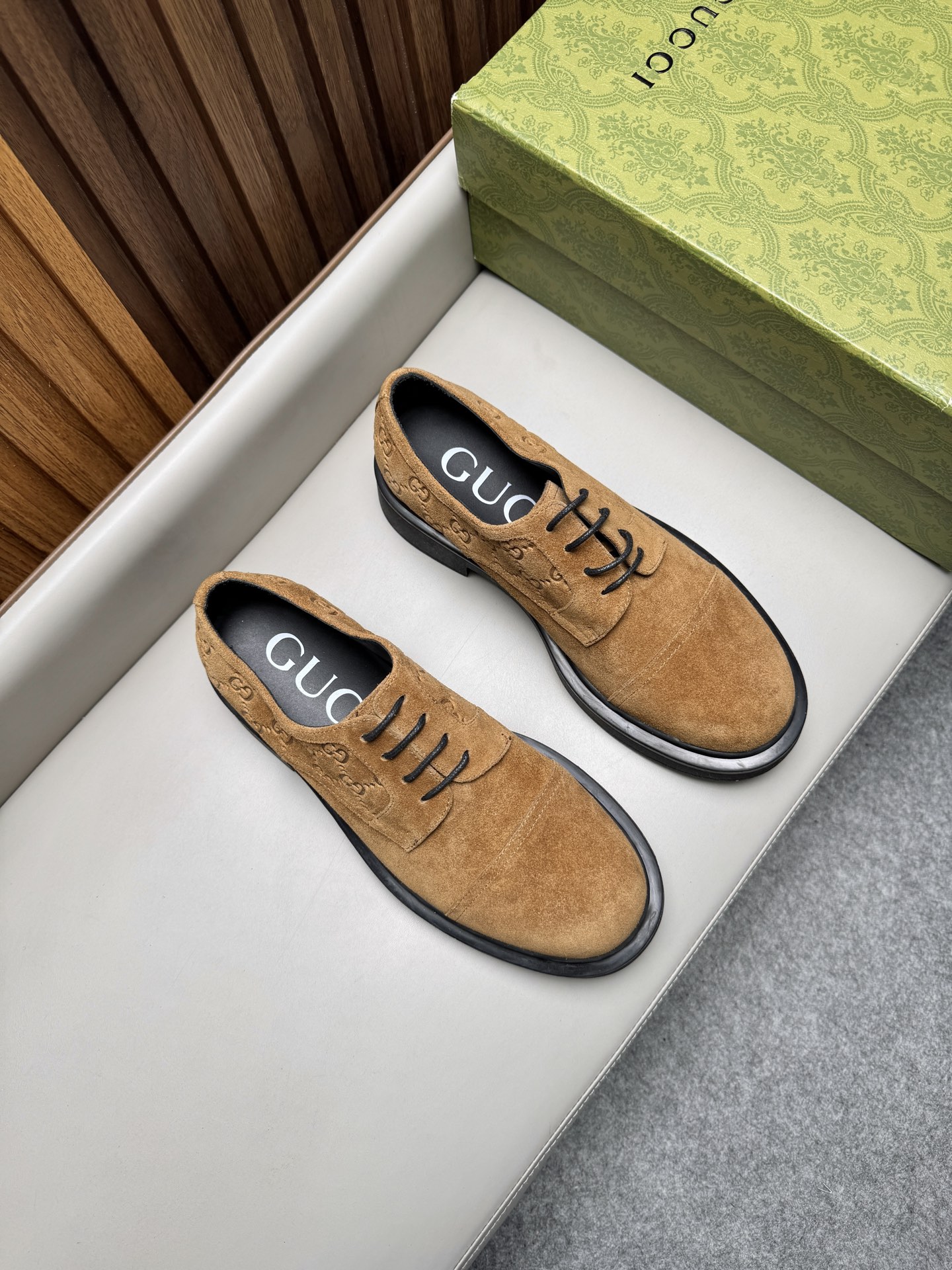 구찌(Gucci) 클래식 스웨이드 비즈니스 슈즈 구두 신발
