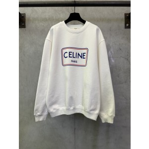 셀린느(Celine) 레터링 배색 플로킹 맨투맨 티셔츠 의류