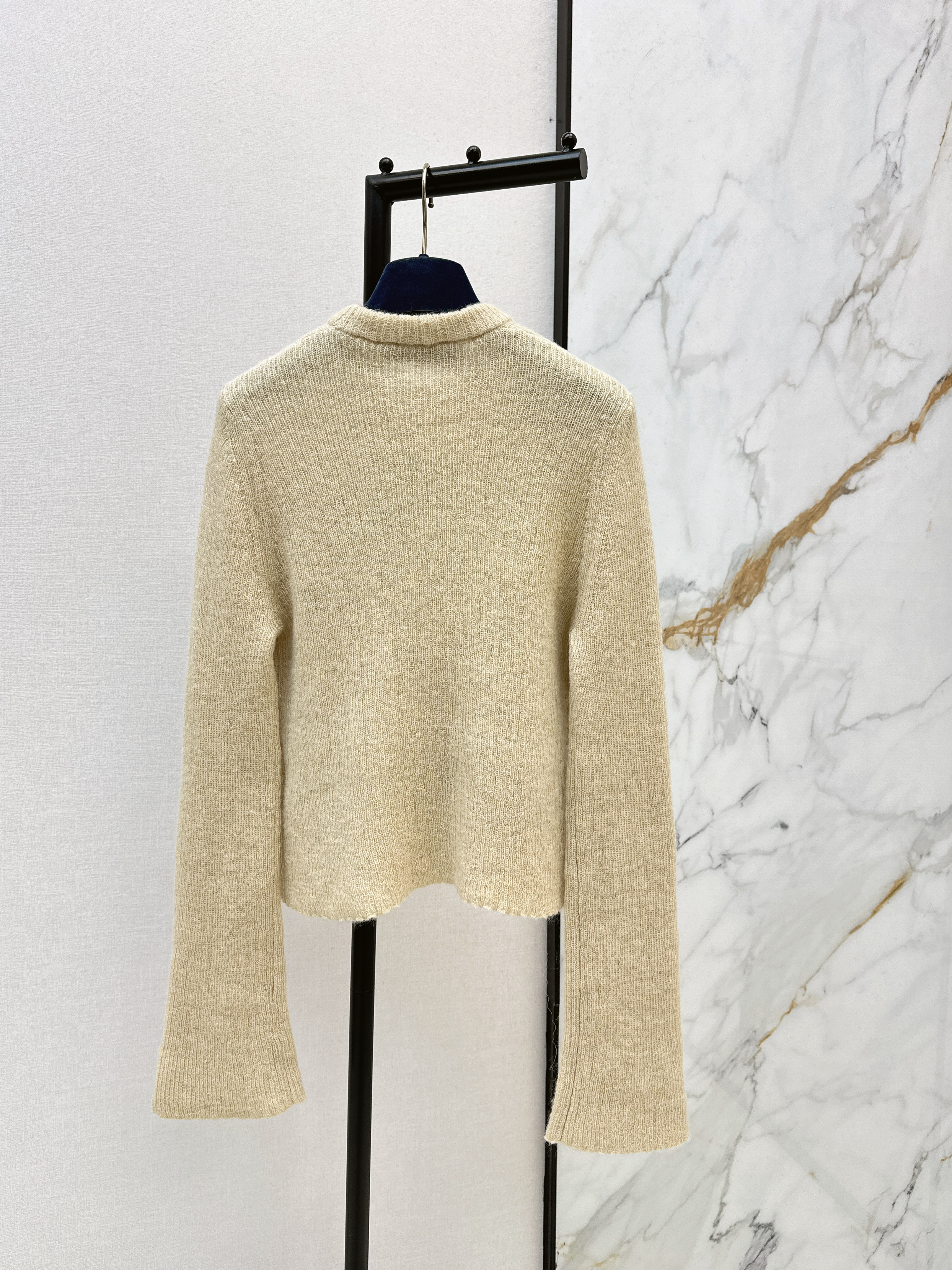 Louis Vuitton LV 루이비통 오트밀 스팽글 리본 모헤어 니트 의류