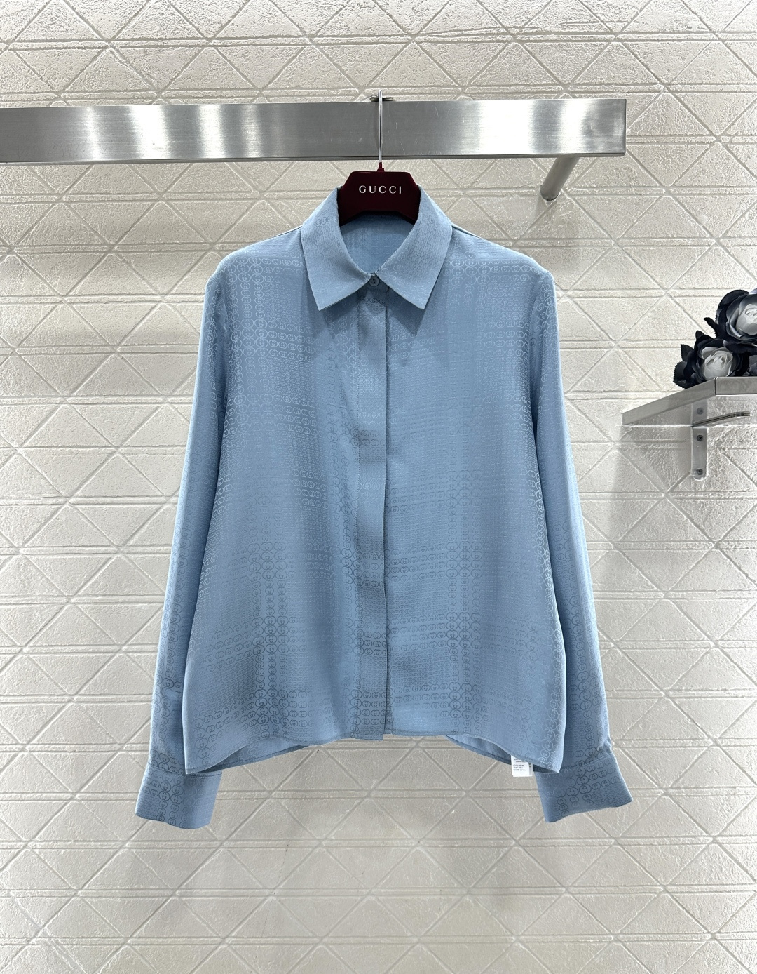 구찌(Gucci) 자카드 실크 셔츠 & 스커트 치마 셋업 세트 의류