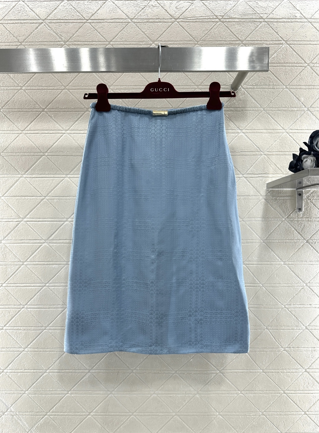 구찌(Gucci) 자카드 실크 셔츠 & 스커트 치마 셋업 세트 의류