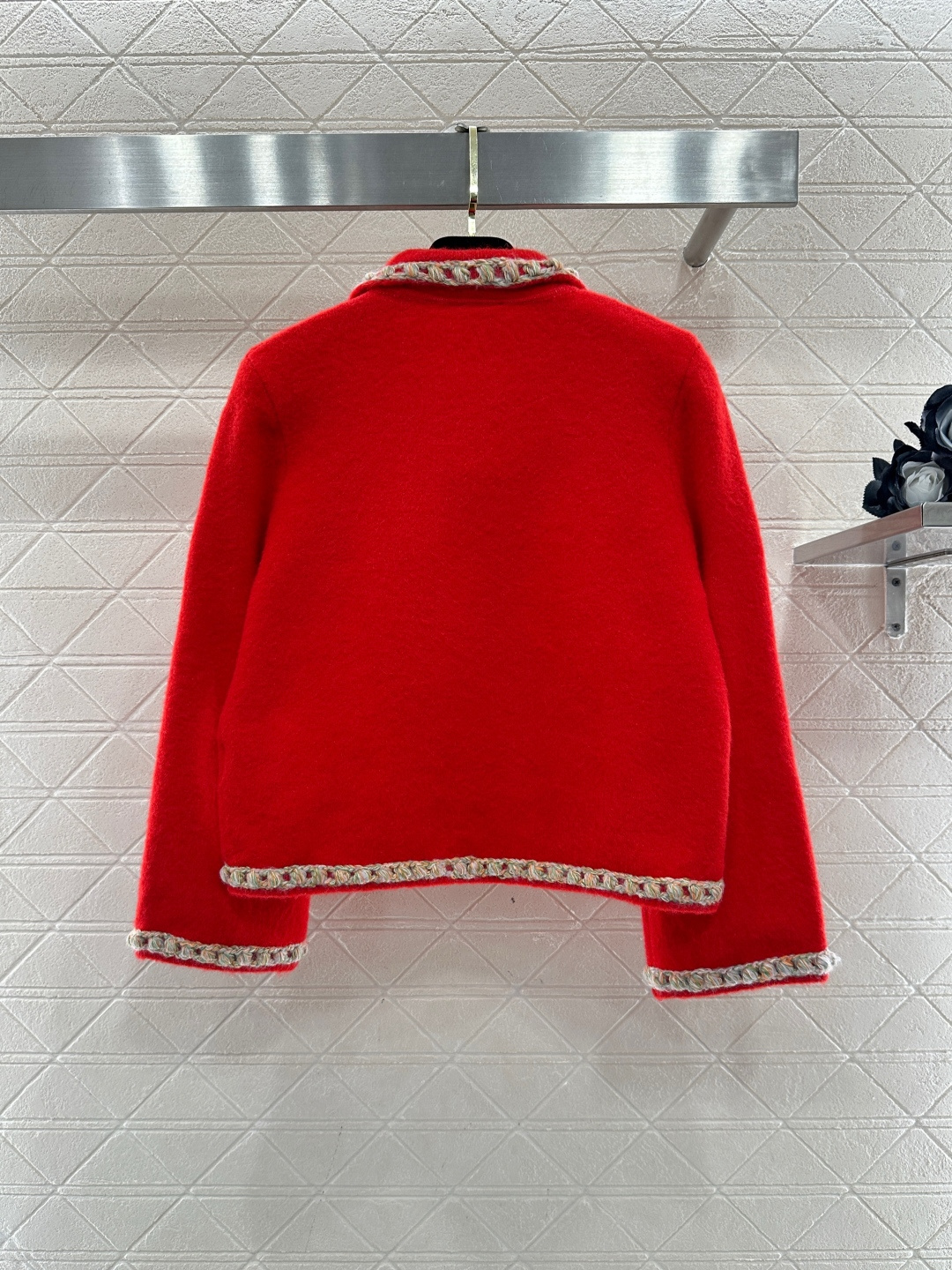 샤넬(Chanel) 배색 트림 캐시미어 가디건 의류