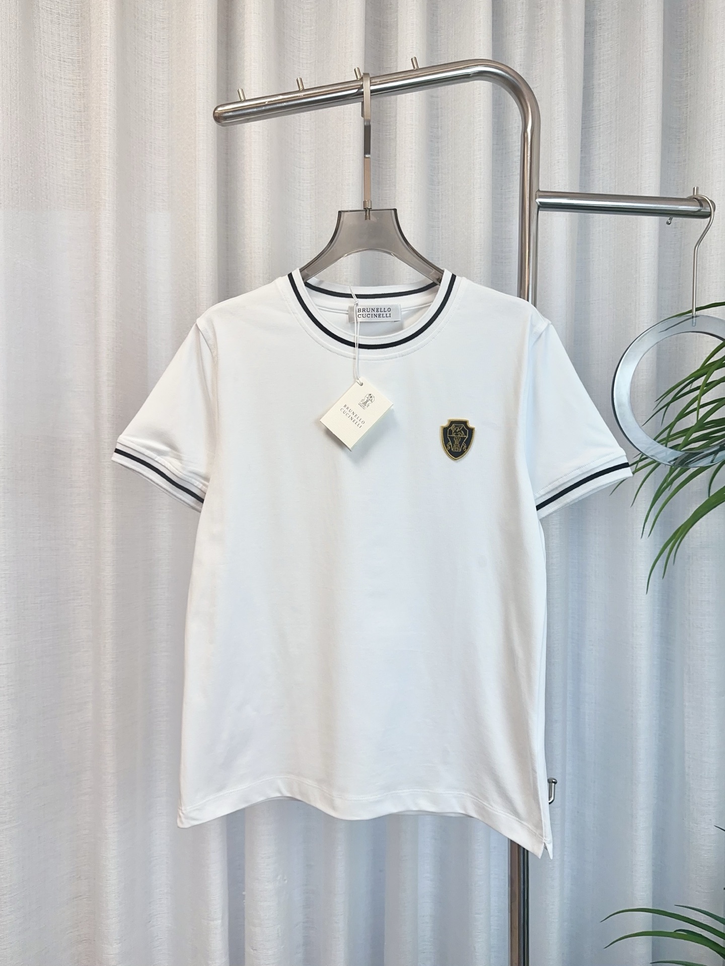 Brunello Cucinelli 브루넬로 쿠치넬리(BC) 자수 로고 반팔 티셔츠 의류