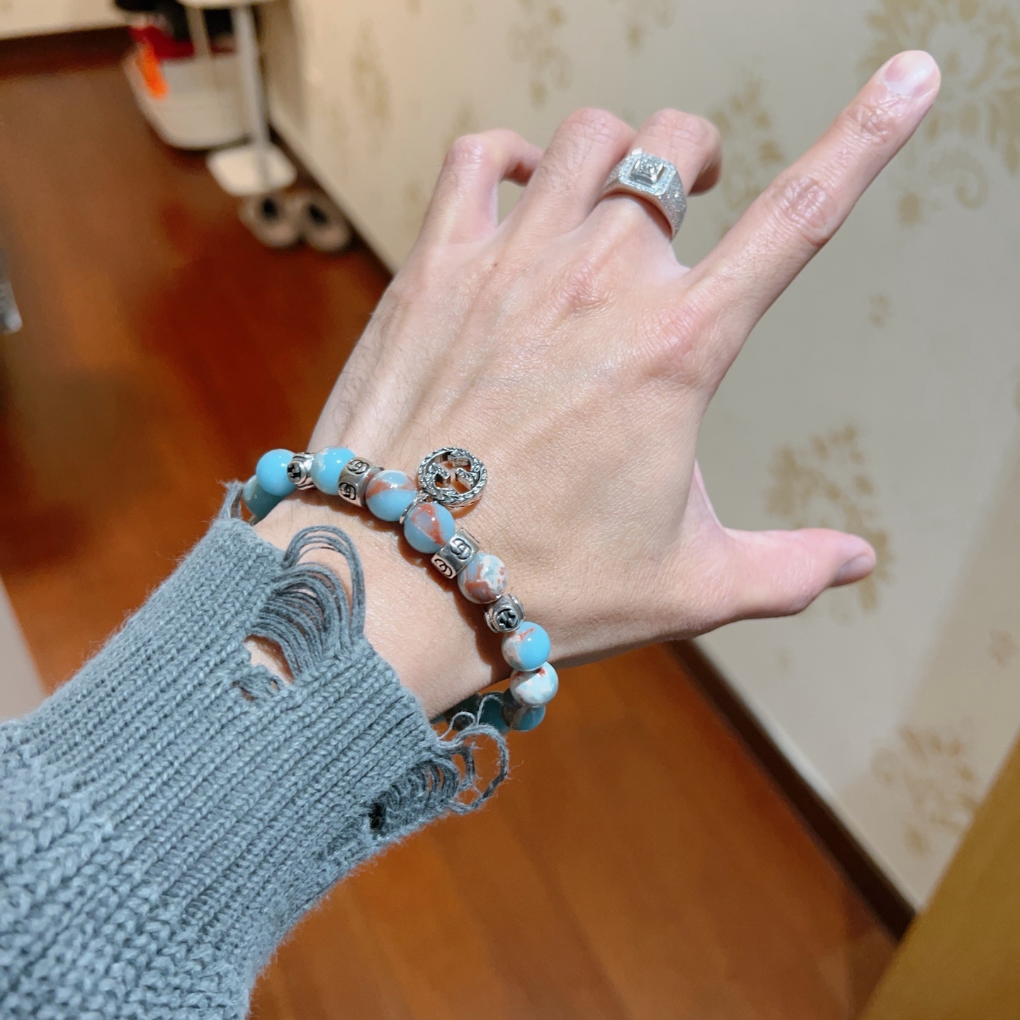 구찌(Gucci) 앤거 포레스트(Anger Forest) 천연석 팔찌 악세사리