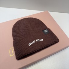 미우미우 miumiu 로고 니트 비니 모자