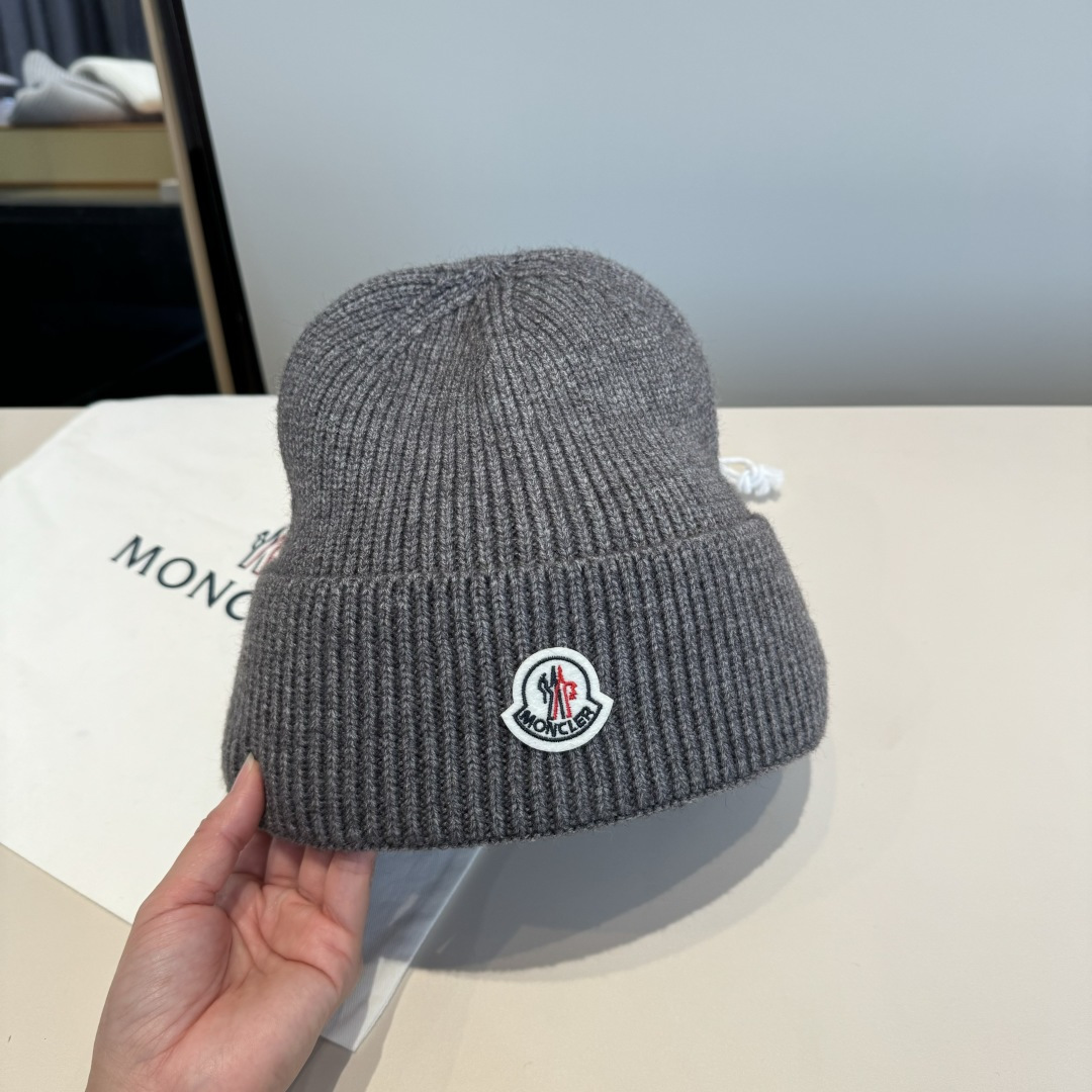 몽클레어 몽클레르(Moncler) 프리미엄 로고 니트 비니 모자