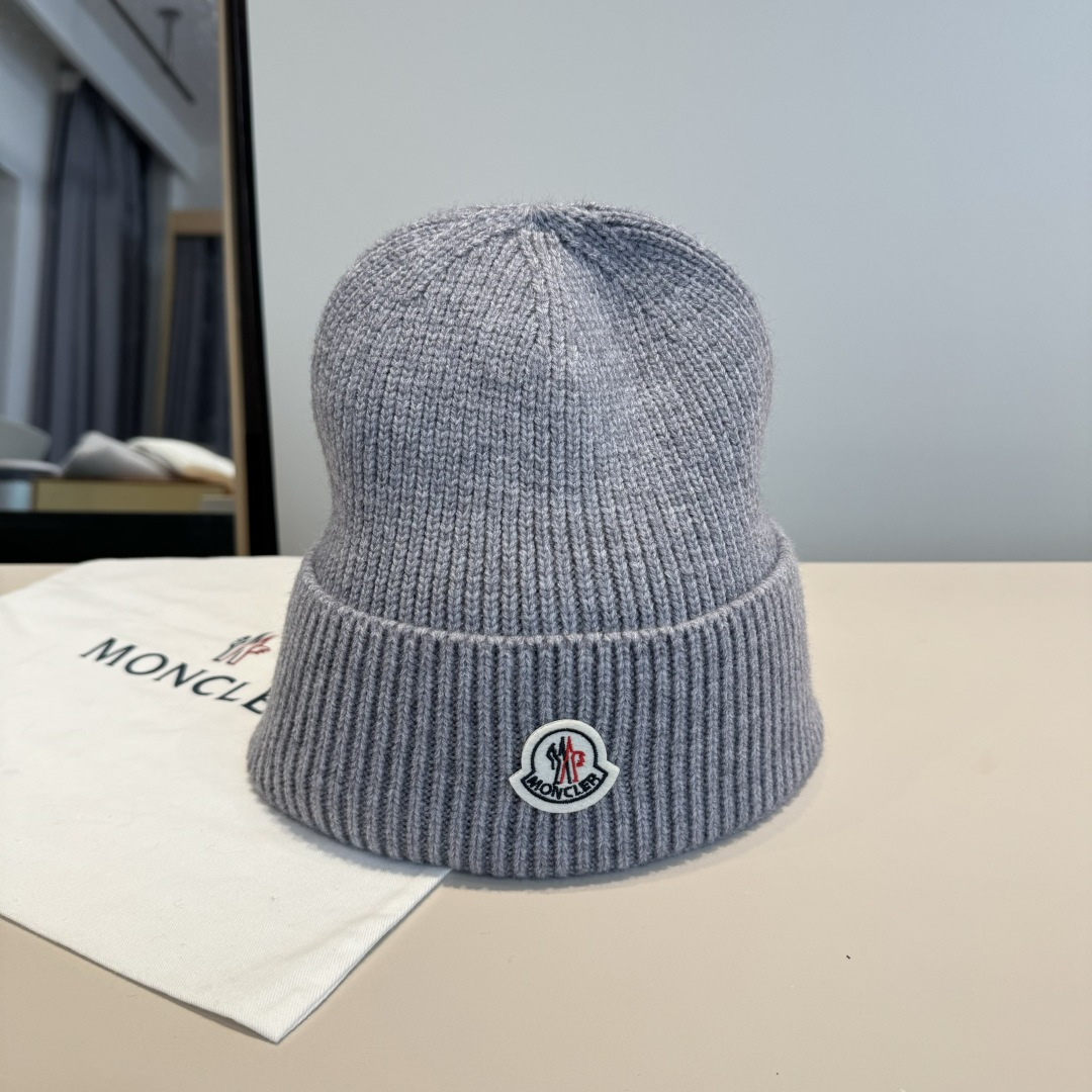 몽클레어 몽클레르(Moncler) 프리미엄 로고 니트 비니 모자