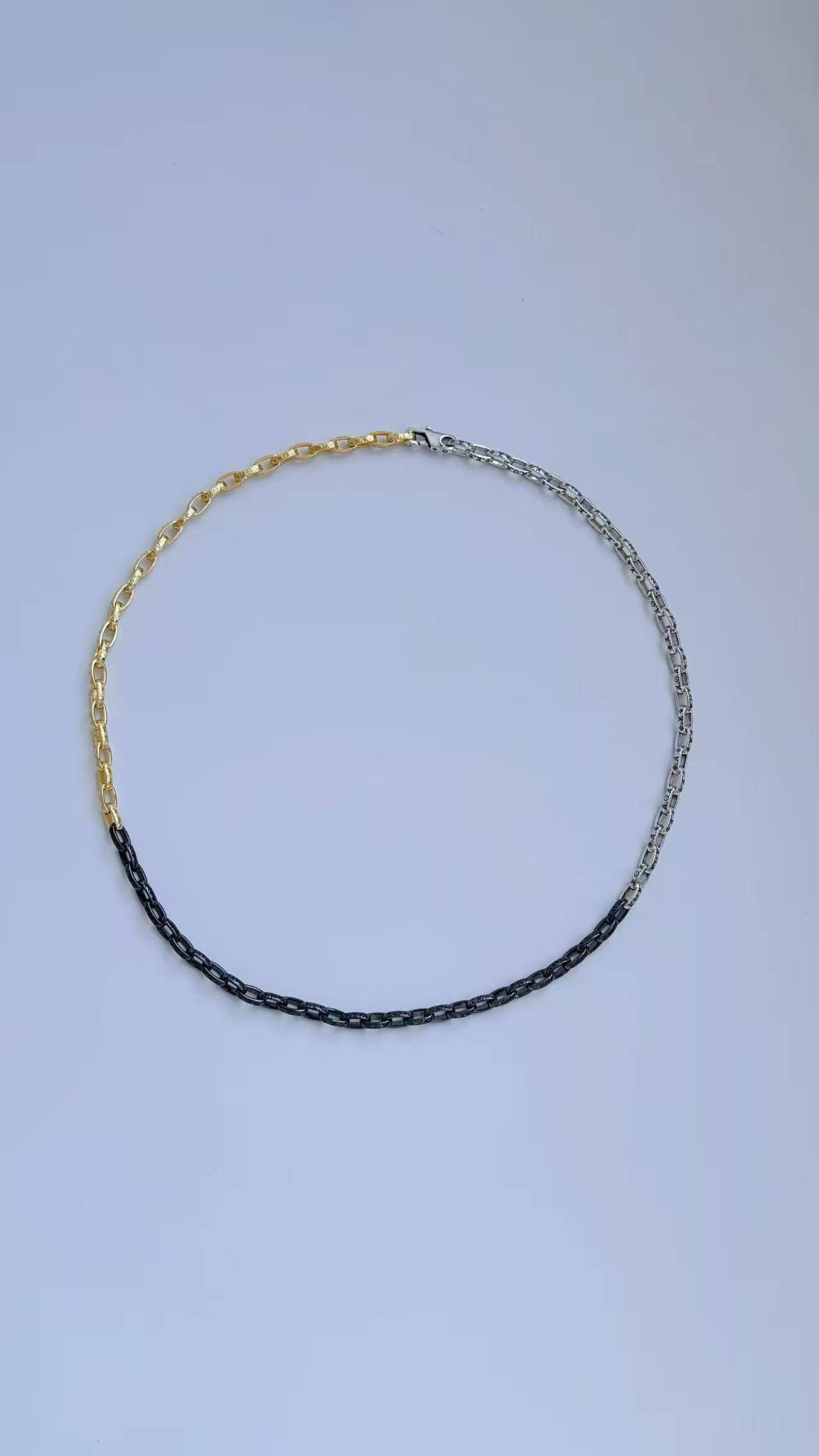 루이비통 LV 빈티지 실버 체인 목걸이 악세사리