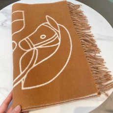 Hermes 에르메스 · Casaque Entrelacs Equestres 캐시미어 머플러 목도리 스카프