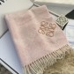 LOEWE 로에베 · 아나그램 플로킹 자수 체크 머플러 목도리 스카프