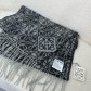 LOEWE 로에베 · 아나그램 플로킹 자수 체크 머플러 목도리 스카프