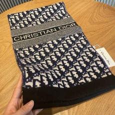Dior 디올 · 클래식 더블사이드 자카드 니트 머플러 목도리 스카프