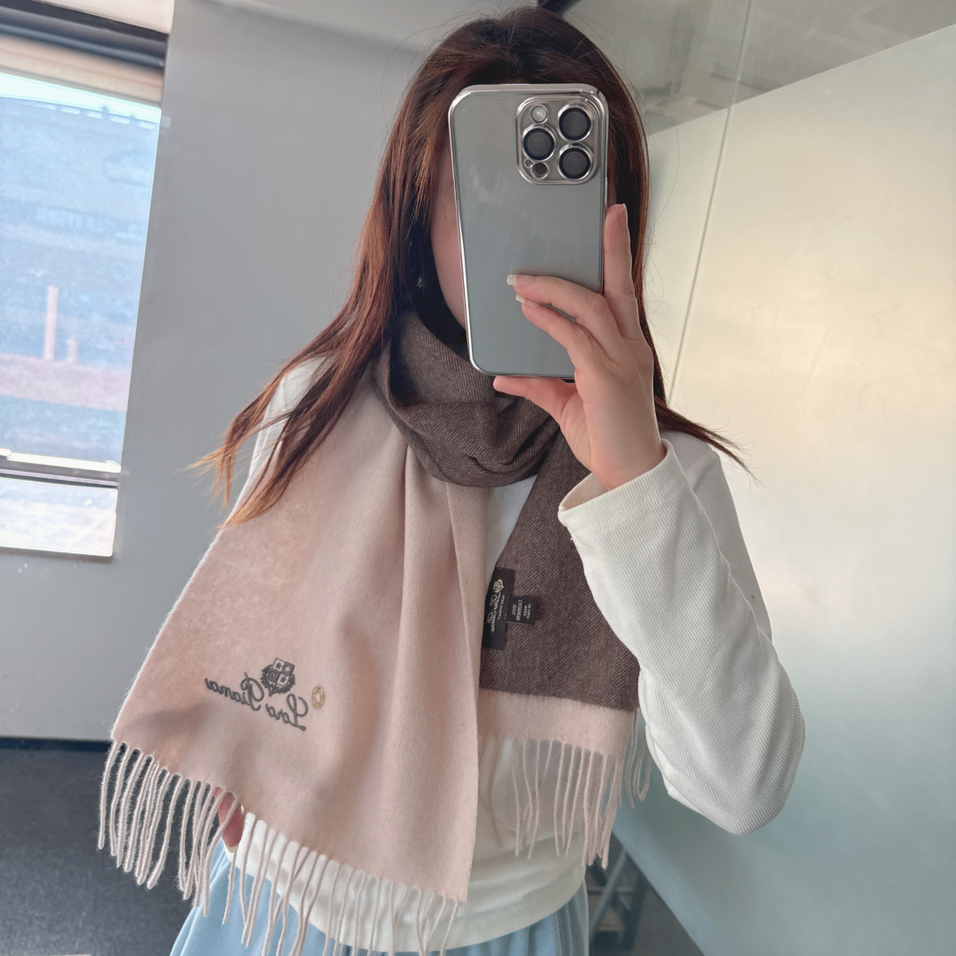 Loro Piana 로로 피아나 · 프리미엄 수파문 배색 머플러 목도리 스카프