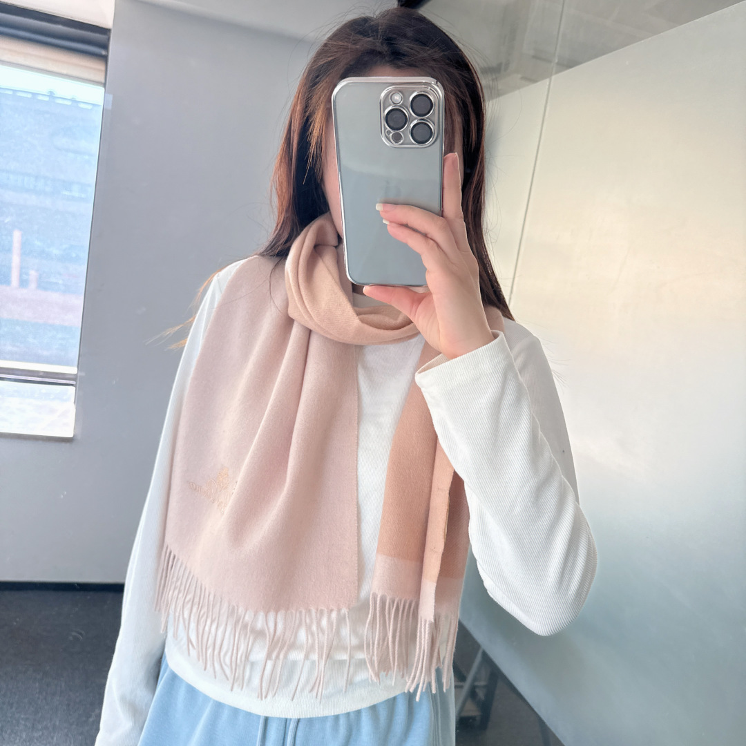 Loro Piana 로로 피아나 · 프리미엄 수파문 배색 머플러 목도리 스카프