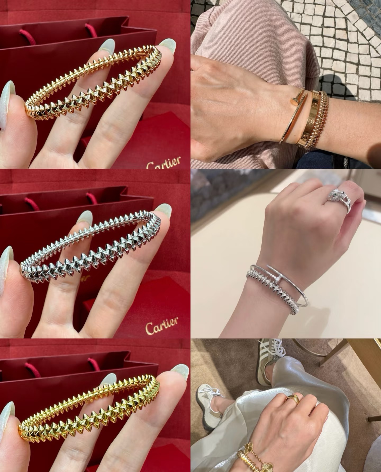 Cartier 까르띠에 · 신형 스터드(리벳) 뱅글 팔찌 악세사리