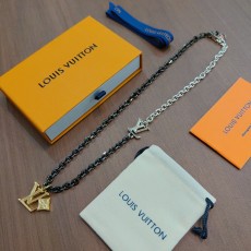 Louis Vuitton LV · 루이비통 빈티지 펑크 실버 체인 목걸이 악세사리