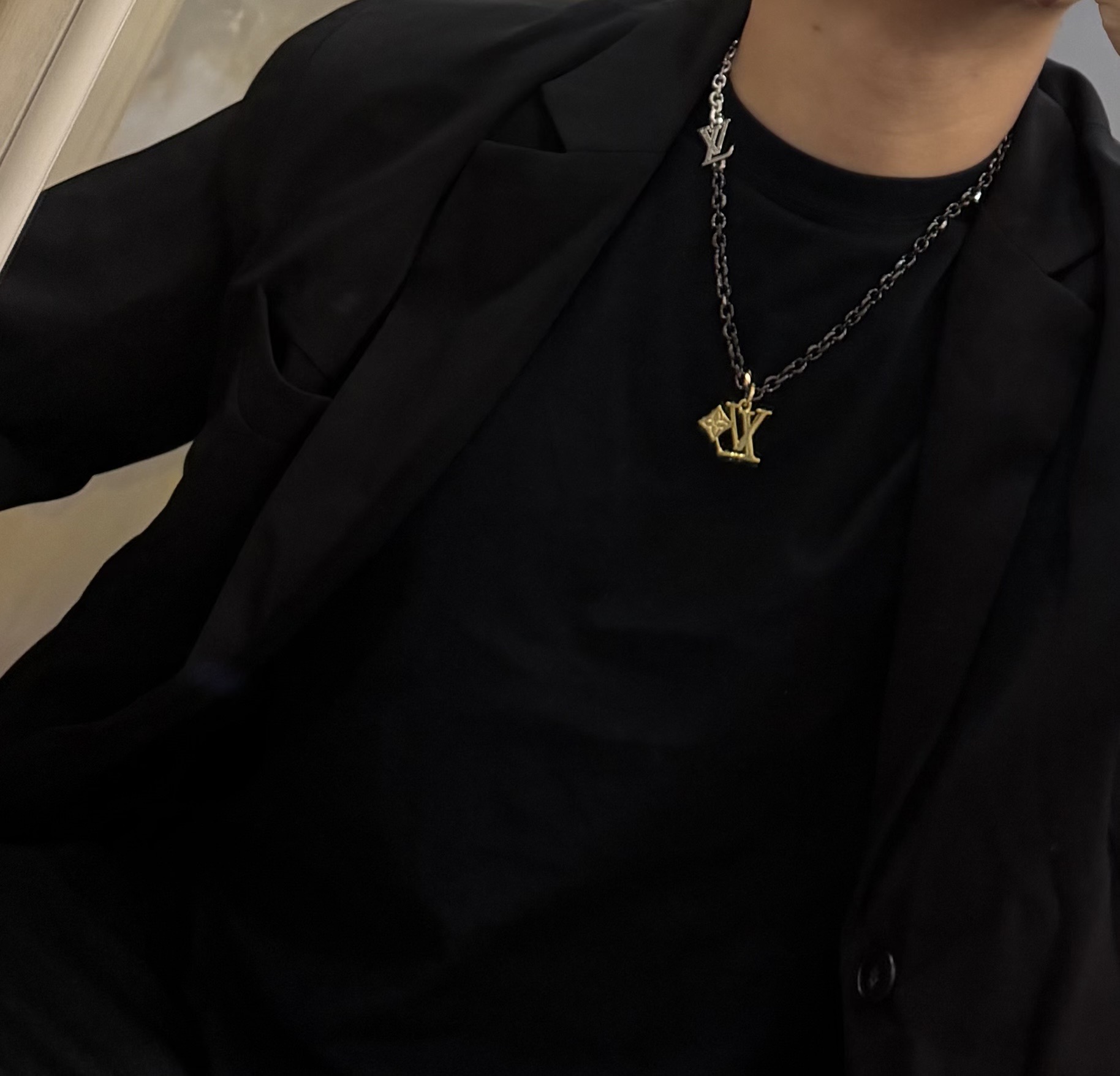 Louis Vuitton LV · 루이비통 빈티지 펑크 실버 체인 목걸이 악세사리