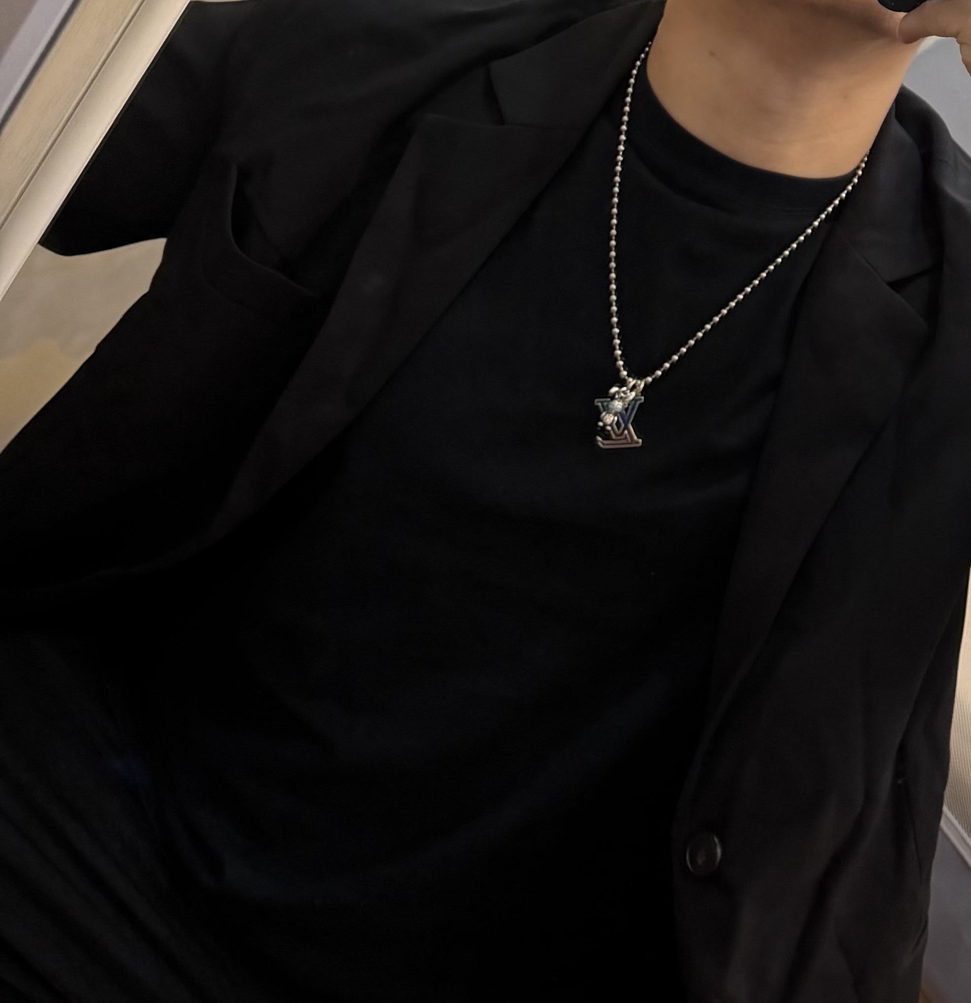 Louis Vuitton LV · 루이비통 빈티지 펑크 실버 체인 목걸이 악세사리