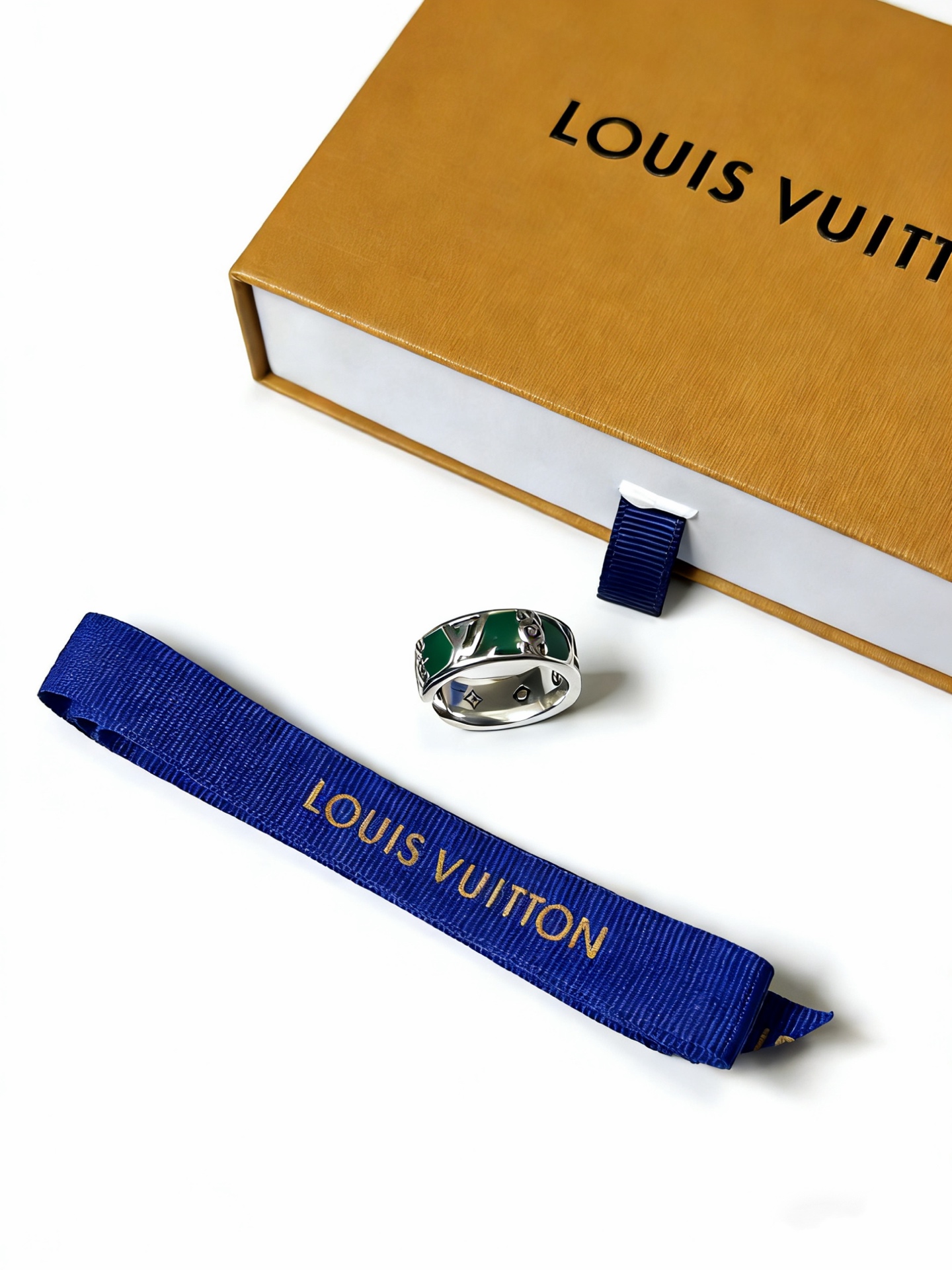 Louis Vuitton LV · 루이비통 빈티지 펑크 실버 오픈 링 반지 악세사리