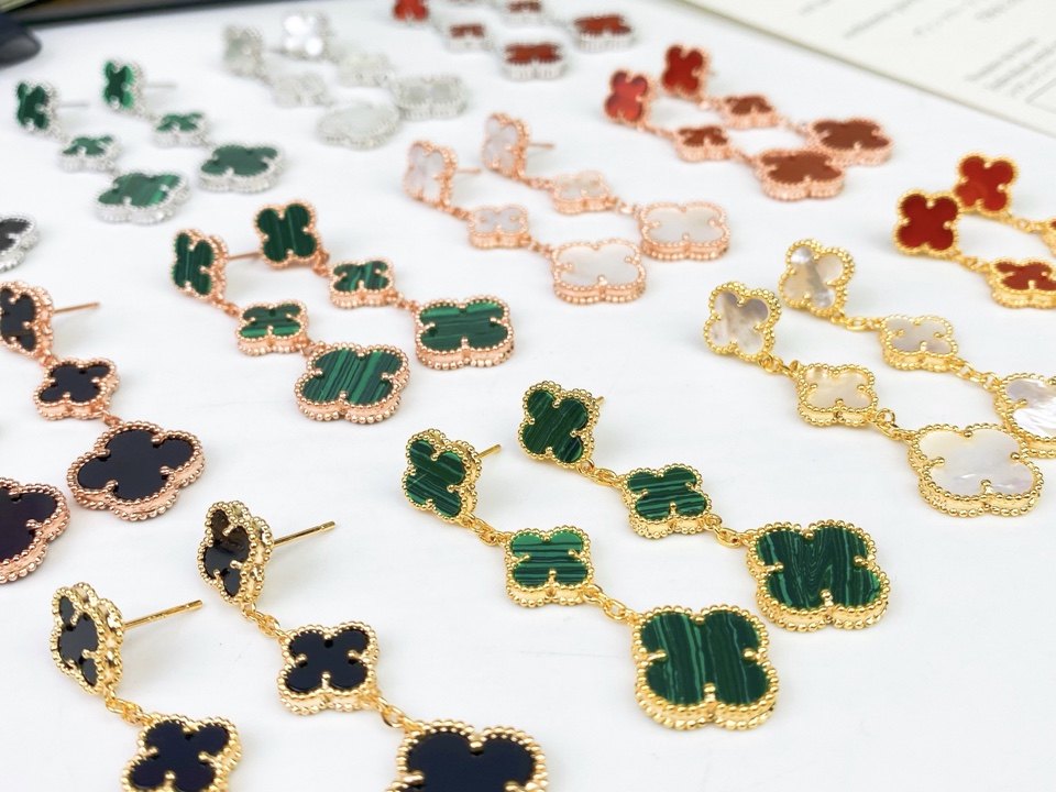 Van Cleef & Arpels VCA · 반클리프 아펠 스위트 3구 사엽초 귀걸이 악세사리