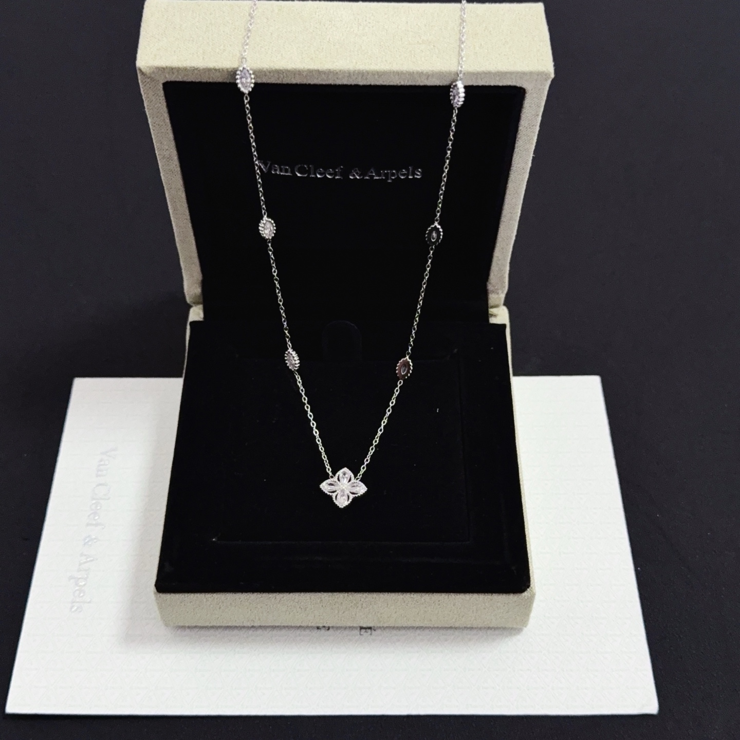 Van Cleef & Arpels VCA · 반클리프 아펠 알함브라 다이아 목걸이 악세사리