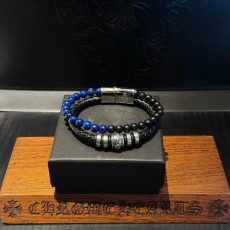 크롬하츠(Chrome Hearts) 십자가 가죽 코드 팔찌 (하이엔드) 악세사리