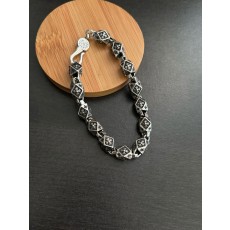 크롬하츠(Chrome Hearts) 클래식 복고 십자가 굵은 체인 팔찌 악세사리