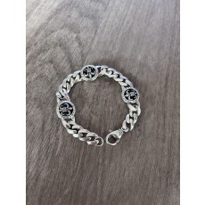 크롬하츠(Chrome Hearts) 십자가 앵커 체인 팔찌 악세사리