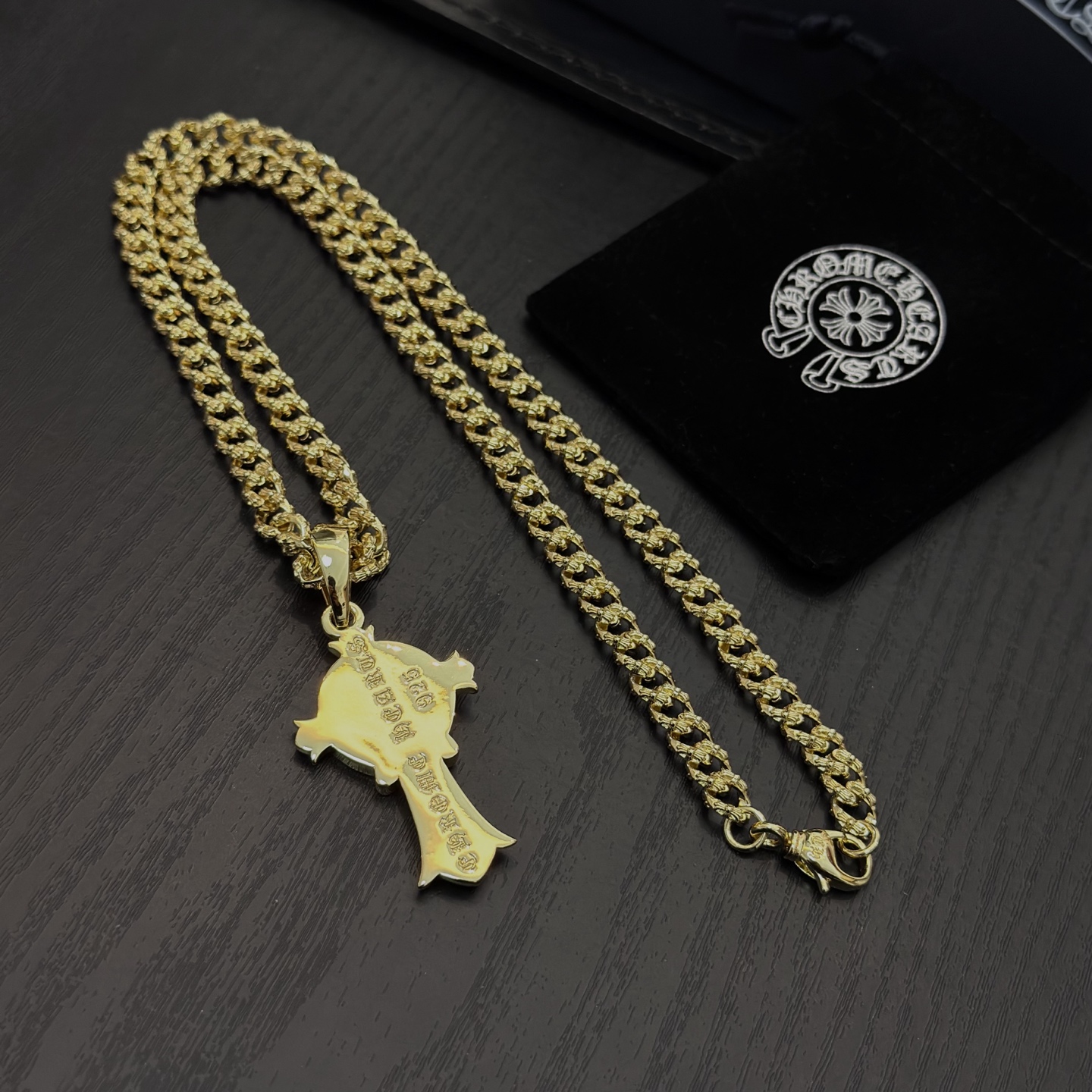 크롬하츠(Chrome Hearts) 골드 트위스트 & 호스슈 크로스 목걸이 악세사리