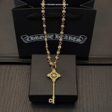 크롬하츠(Chrome Hearts) 골드 크로스 볼 & 키(Key) 목걸이 악세사리
