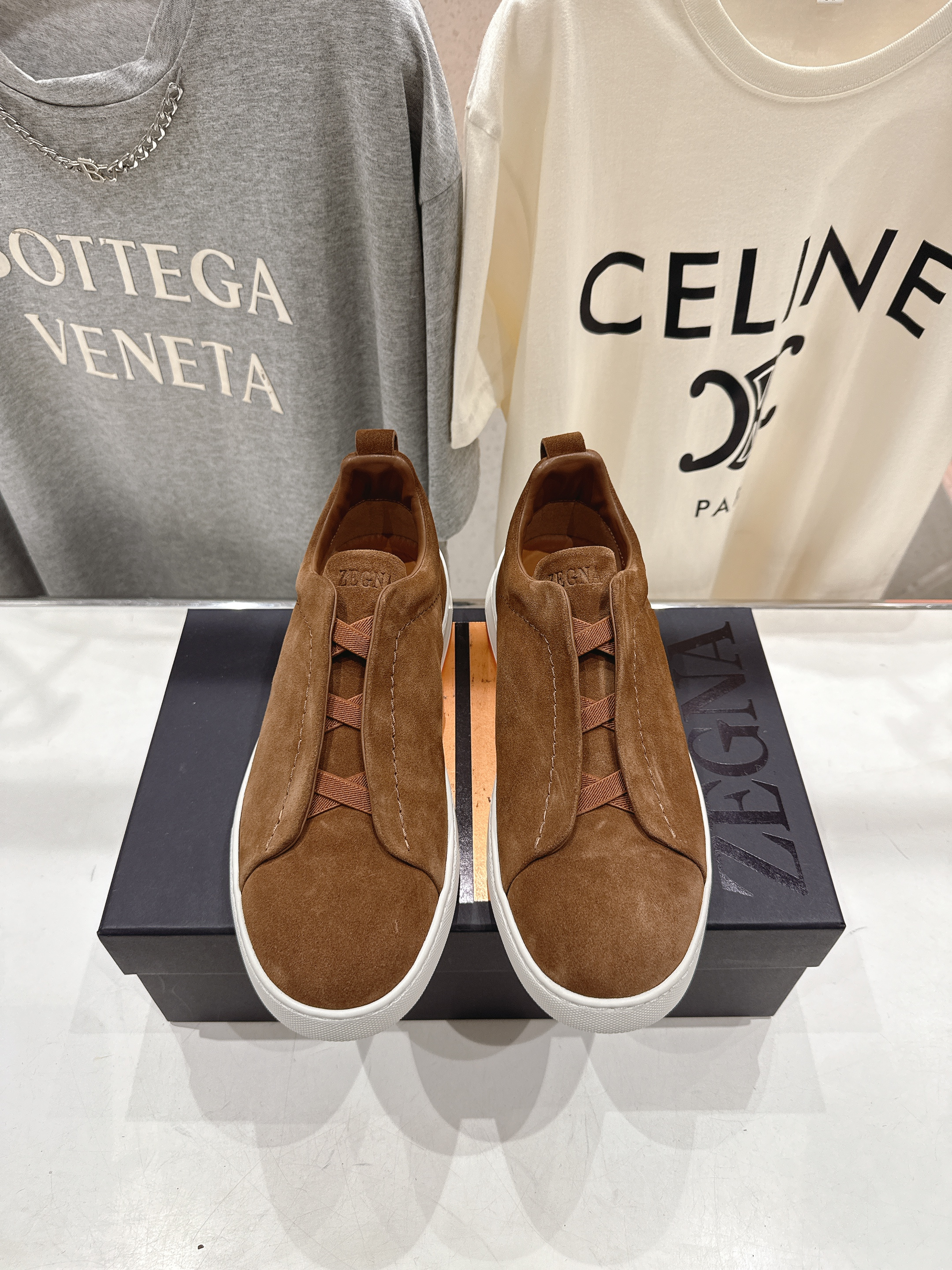 제냐(Zegna) 트리플 스티치 (Triple Stitch) 럭셔리 스니커즈 신발