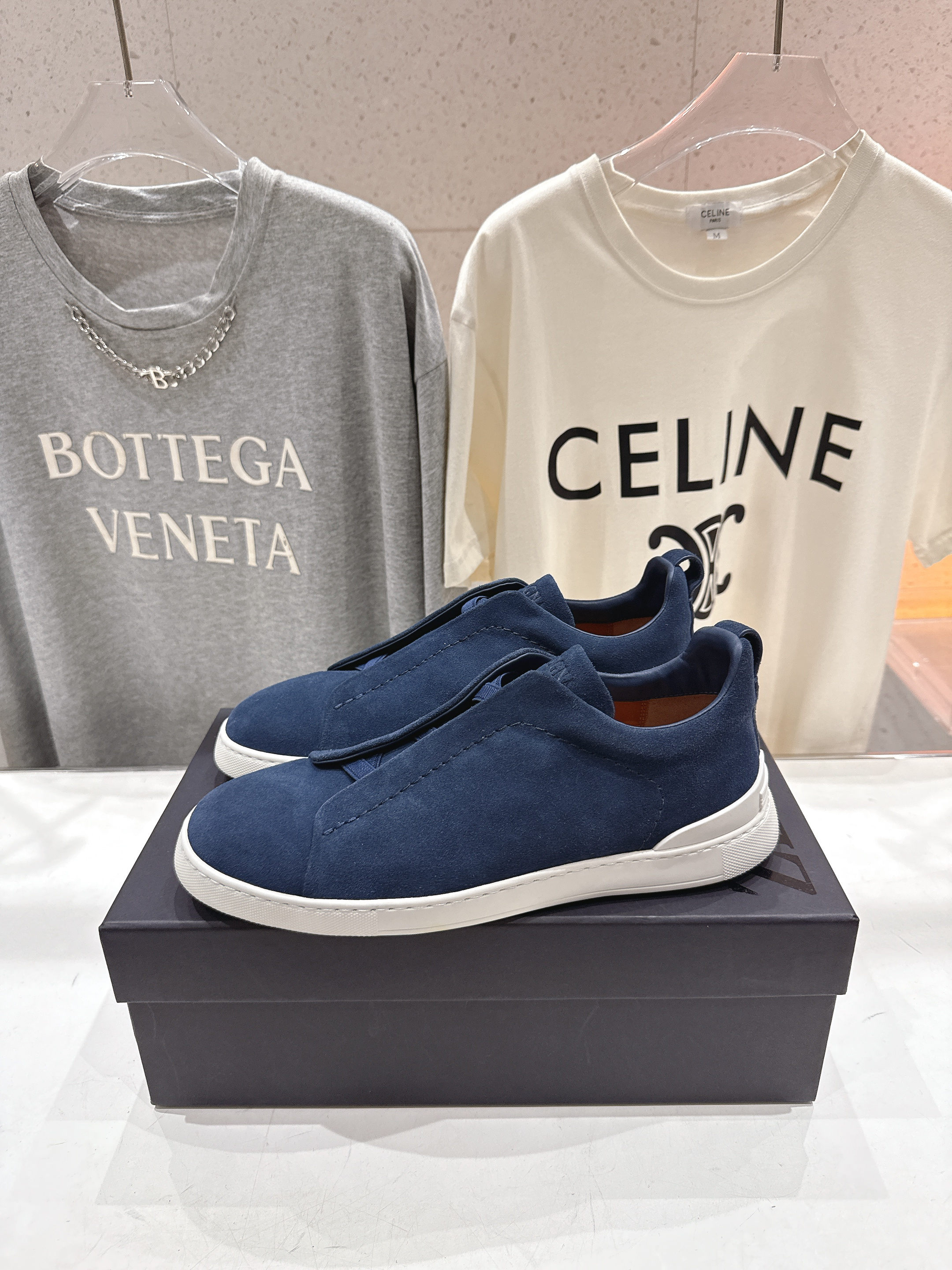 제냐(Zegna) 트리플 스티치 (Triple Stitch) 럭셔리 스니커즈 신발