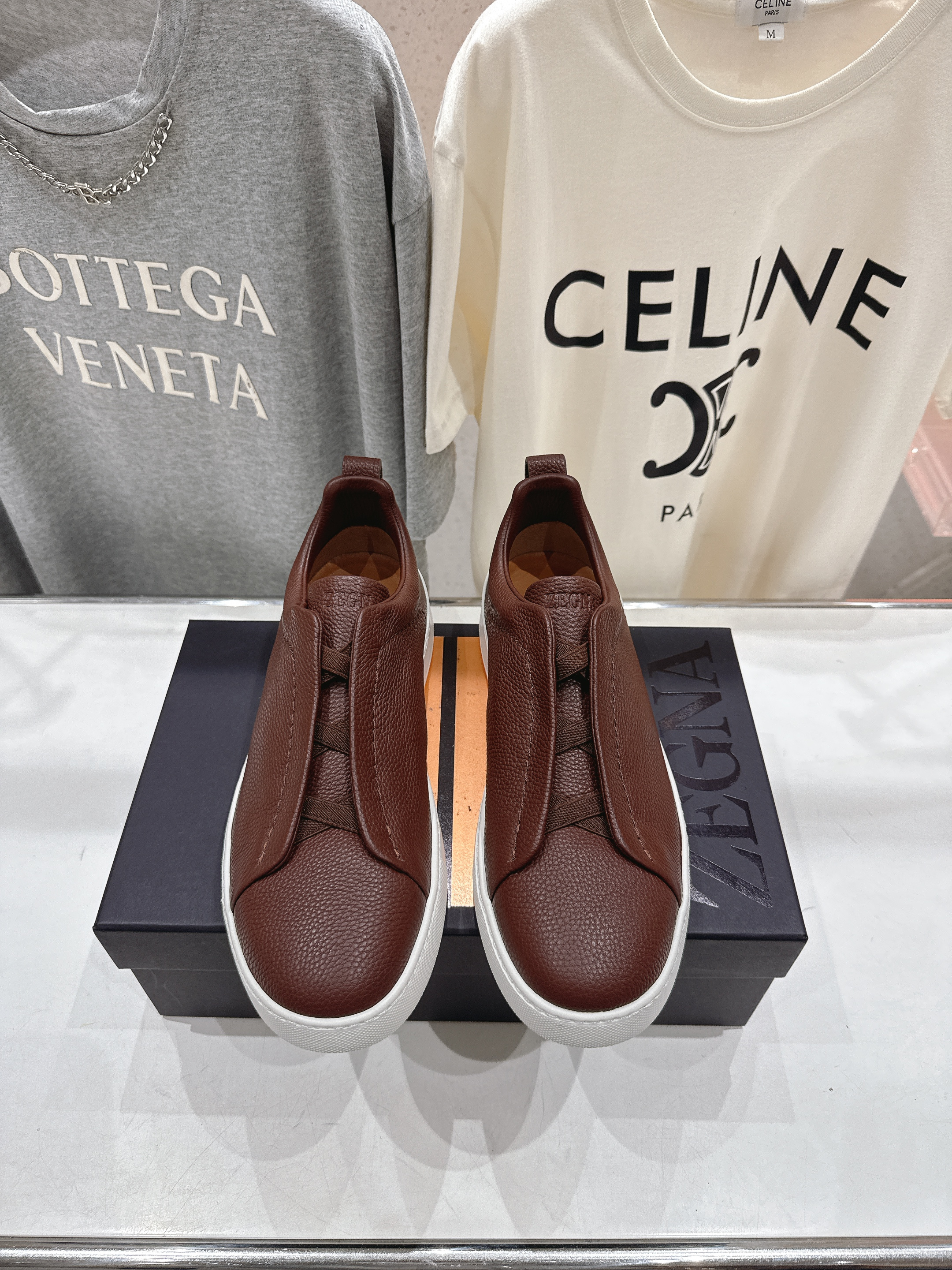 제냐(Zegna) 트리플 스티치 Triple Stitch 럭셔리 스니커즈 신발