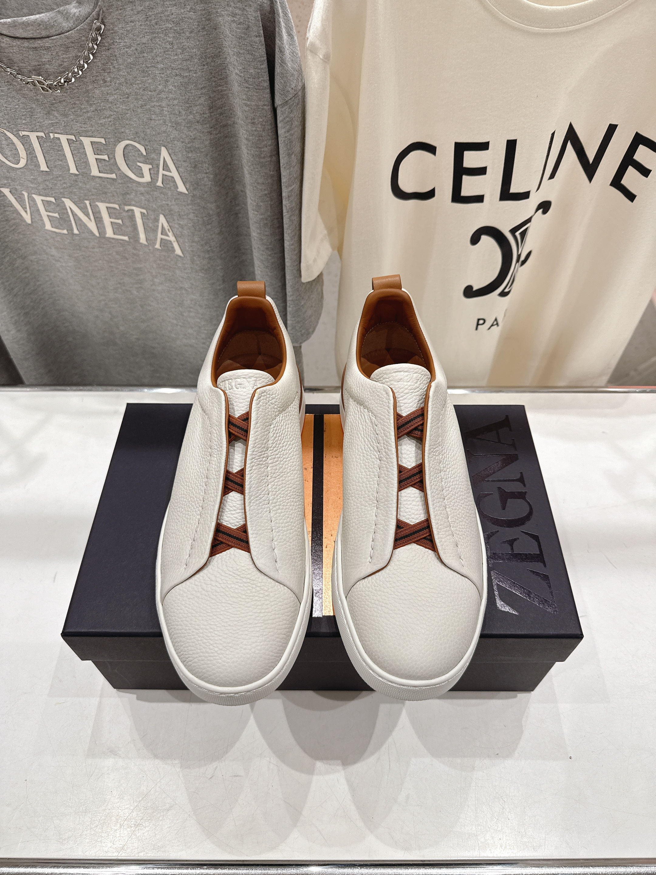 제냐(Zegna) 트리플 스티치 Triple Stitch 럭셔리 스니커즈 신발