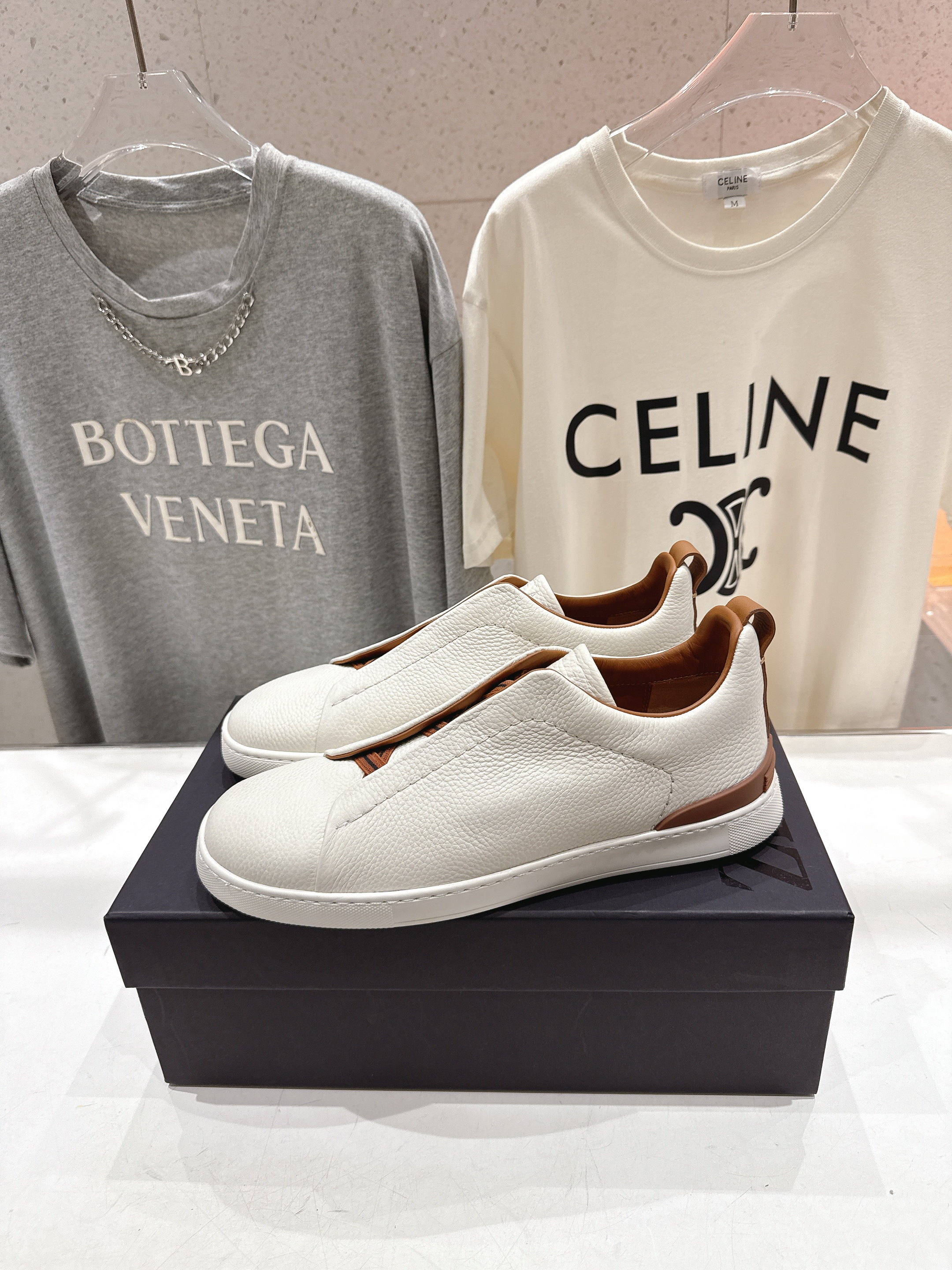 제냐(Zegna) 트리플 스티치 Triple Stitch 럭셔리 스니커즈 신발