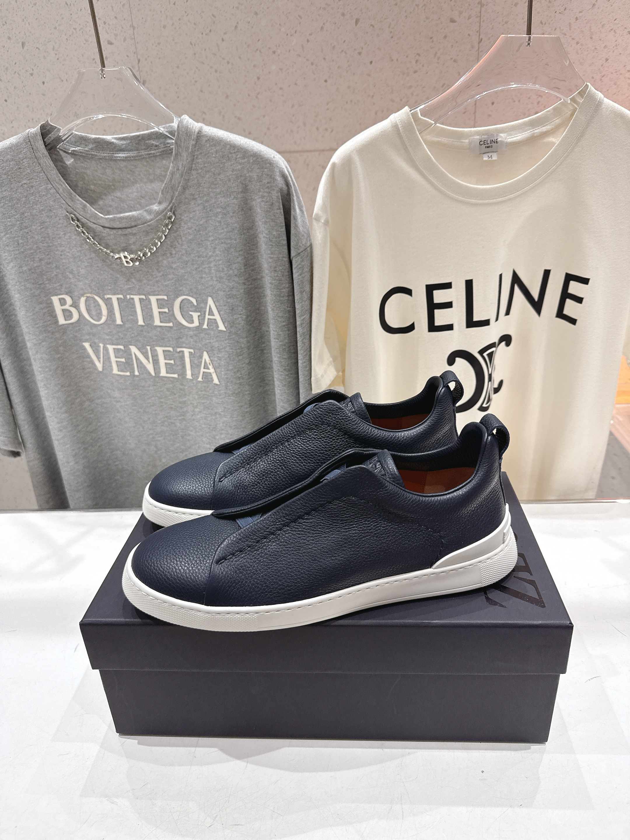 제냐(Zegna) 트리플 스티치 Triple Stitch 럭셔리 스니커즈 신발